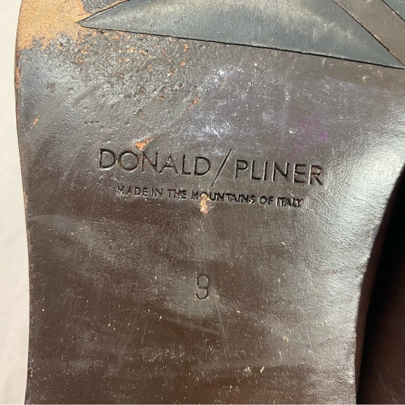 Donald PLINER LOAFERS Men's Brown Leather Shoes Made In Italy - Picture 6 of 12